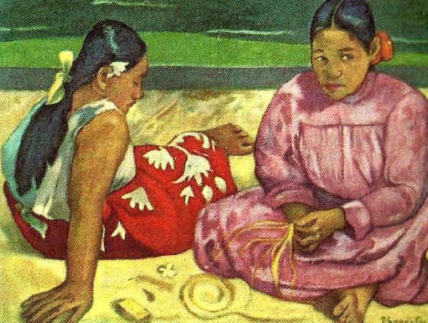 Paul Gauguin kvinnor pa stranden china oil painting image